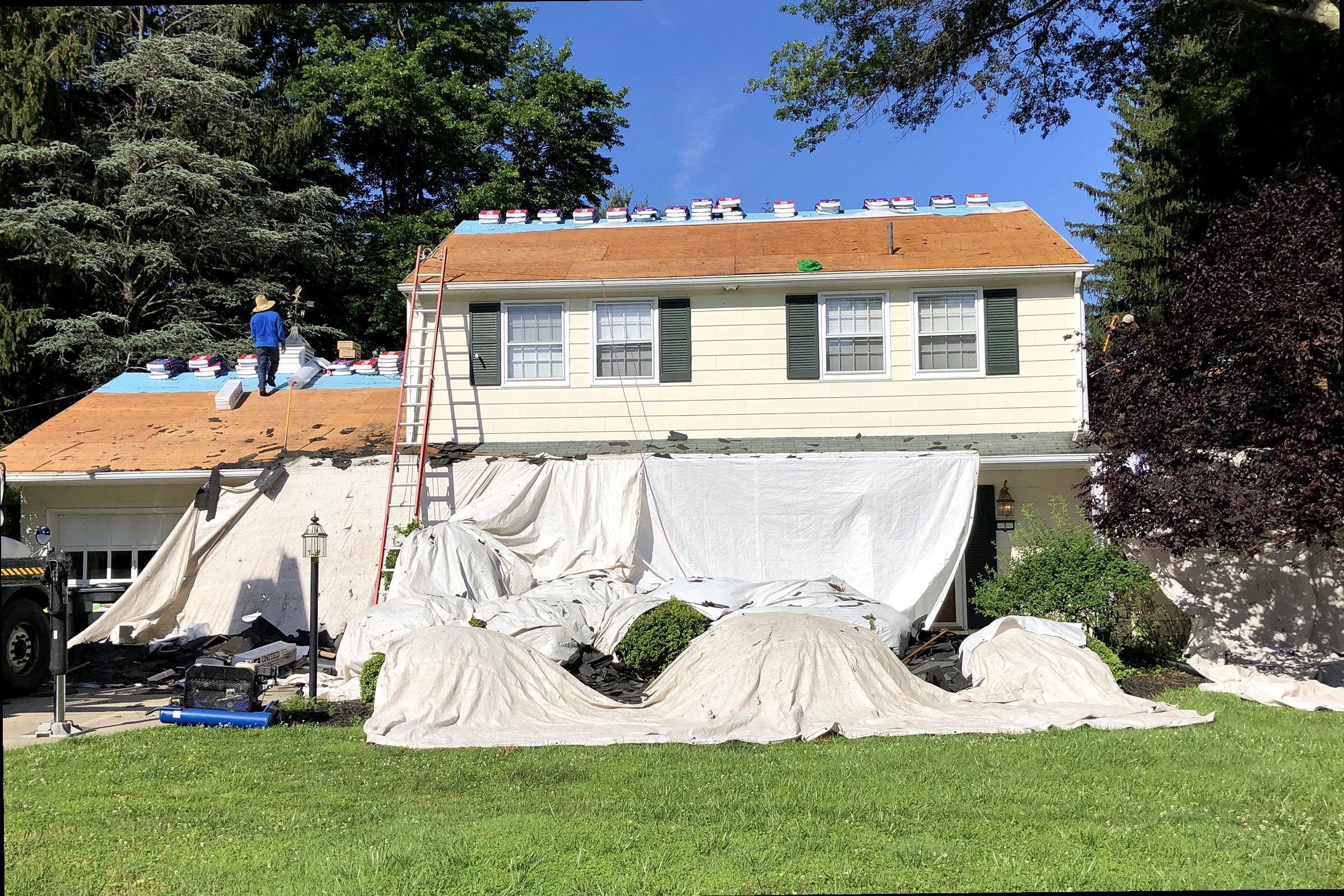 Chantier de couverture à La Croix-Valmer